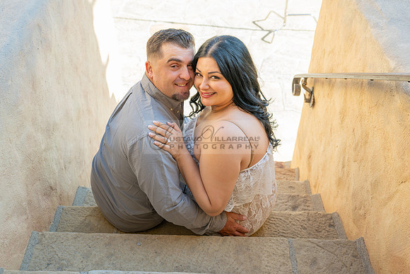 Jessica and Cory engagement photo session at Our Lady of Mount C
