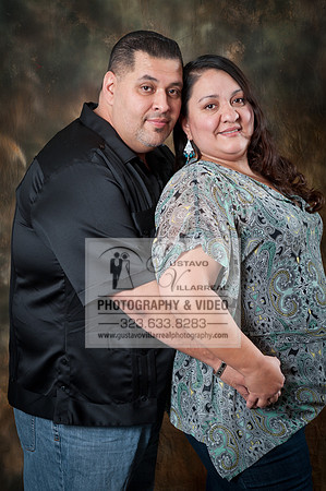 Engagement photography in Montebello Studios, Los Angeles, Orang