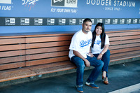 enagement pictures at Los Angeles Dodgers Stadium, www.gustavovillarrealphotography.com, 323-633-8283