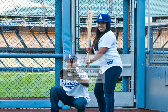 enagement pictures at Los Angeles Dodgers Stadium, www.gustavovillarrealphotography.com, 323-633-8283