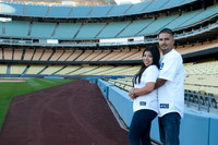 enagement pictures at Los Angeles Dodgers Stadium, www.gustavovillarrealphotography.com, 323-633-8283