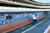 enagement pictures at Los Angeles Dodgers Stadium, www.gustavovillarrealphotography.com, 323-633-8283