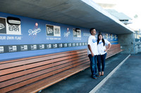 enagement pictures at Los Angeles Dodgers Stadium, www.gustavovillarrealphotography.com, 323-633-8283