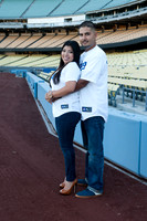 enagement pictures at Los Angeles Dodgers Stadium, www.gustavovillarrealphotography.com, 323-633-8283