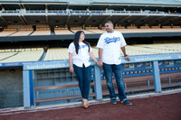 enagement pictures at Los Angeles Dodgers Stadium, www.gustavovillarrealphotography.com, 323-633-8283