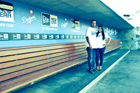 enagement pictures at Los Angeles Dodgers Stadium, www.gustavovillarrealphotography.com, 323-633-8283