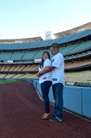 enagement pictures at Los Angeles Dodgers Stadium, www.gustavovillarrealphotography.com, 323-633-8283