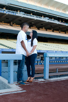 enagement pictures at Los Angeles Dodgers Stadium, www.gustavovillarrealphotography.com, 323-633-8283