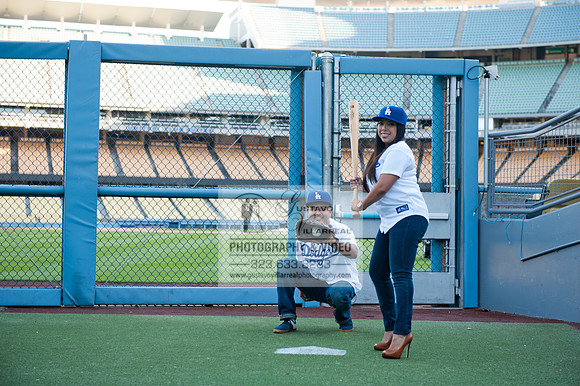 enagement pictures at Los Angeles Dodgers Stadium, www.gustavovillarrealphotography.com, 323-633-8283
