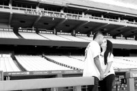 enagement pictures at Los Angeles Dodgers Stadium, www.gustavovillarrealphotography.com, 323-633-8283