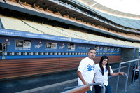 enagement pictures at Los Angeles Dodgers Stadium, www.gustavovillarrealphotography.com, 323-633-8283