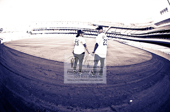 enagement pictures at Los Angeles Dodgers Stadium, www.gustavovillarrealphotography.com, 323-633-8283