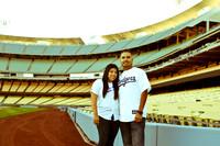 enagement pictures at Los Angeles Dodgers Stadium, www.gustavovillarrealphotography.com, 323-633-8283