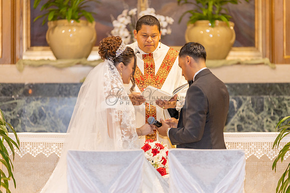 Bryan and Jocelyn wedding ceremony at St Joseph Catholic church in Hawthorne Ca, reception at Lupitas Banquet Hall in Los Angeles Ca. Gustavo Villarreal photography, videographer, 323-633-8283, www.gu