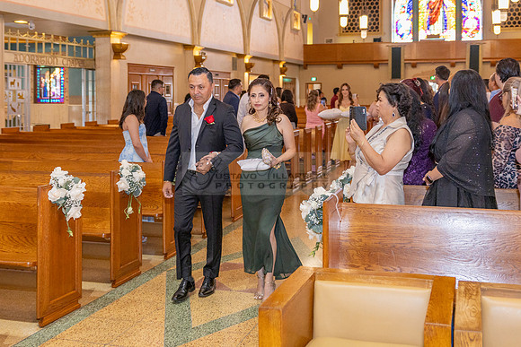 Bryan and Jocelyn wedding ceremony at St Joseph Catholic church in Hawthorne Ca, reception at Lupitas Banquet Hall in Los Angeles Ca. Gustavo Villarreal photography, videographer, 323-633-8283, www.gu