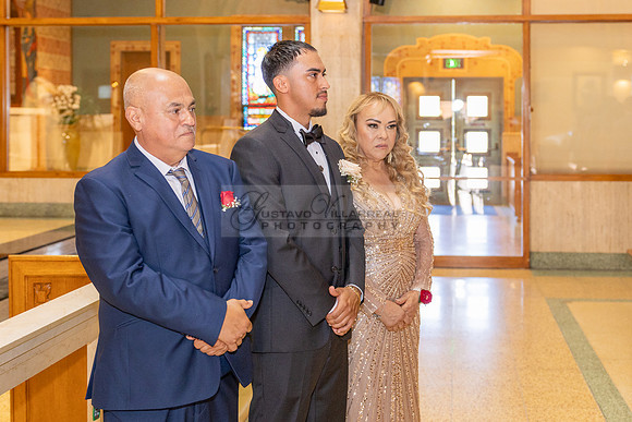 Bryan and Jocelyn wedding ceremony at St Joseph Catholic church in Hawthorne Ca, reception at Lupitas Banquet Hall in Los Angeles Ca. Gustavo Villarreal photography, videographer, 323-633-8283, www.gu