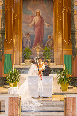 Bryan and Jocelyn wedding ceremony at St Joseph Catholic church in Hawthorne Ca, reception at Lupitas Banquet Hall in Los Angeles Ca. Gustavo Villarreal photography, videographer, 323-633-8283, www.gu