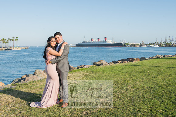 Alejandro and Monique engagement photos at Long beach Harbor Lighthouse, 323-633-8283, www.gustavovillarreal.com