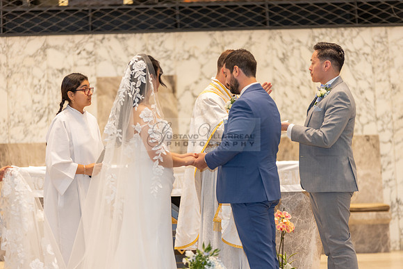 Bryan and Diana wedding ceremony at The Christ Cathedral in Garden Grove Ca, reception at The White House Event Center Anaheim Ca, Gustavo Villarreal photography, videography, 323-633-8283, www.gvphot