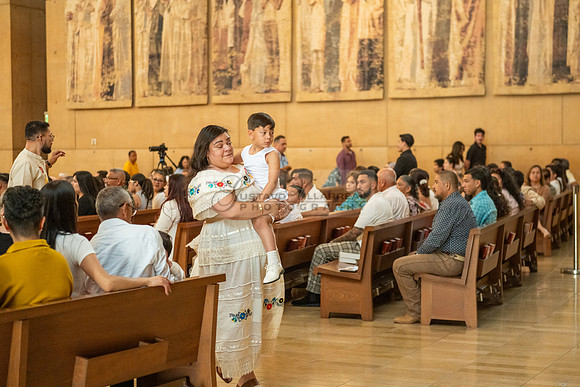 Baptism photographer, videographer at Cathedral of our Lady of Angeles in Los Angeles Ca. Gustavo Villarreal Photography, 323-633-8283, www.gvphotoandvideo.com