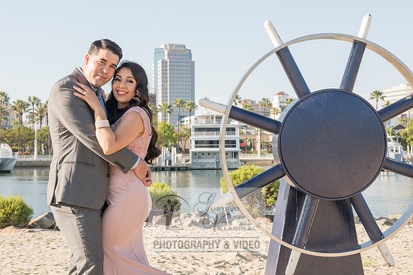 Alejandro and Monique engagement photos at Long beach Harbor Lighthouse, 323-633-8283, www.gustavovillarreal.com