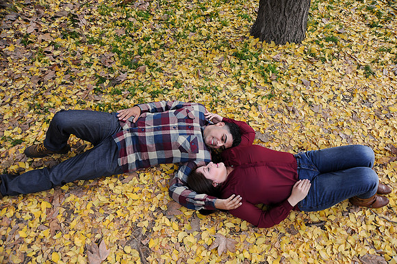 engagement pictures in Los Angeles observatory in Griffith park,