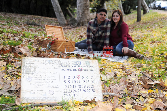 engagement pictures in Los Angeles observatory in Griffith park,