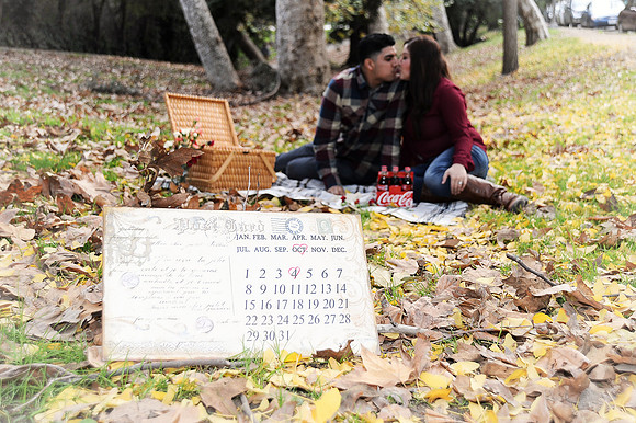 engagement pictures in Los Angeles observatory in Griffith park,