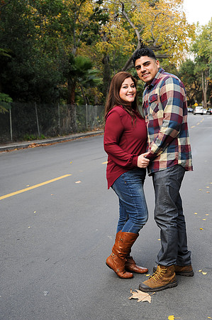 engagement pictures in Los Angeles observatory in Griffith park,