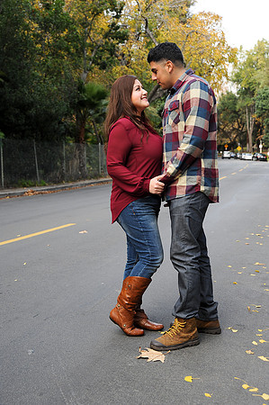 engagement pictures in Los Angeles observatory in Griffith park,