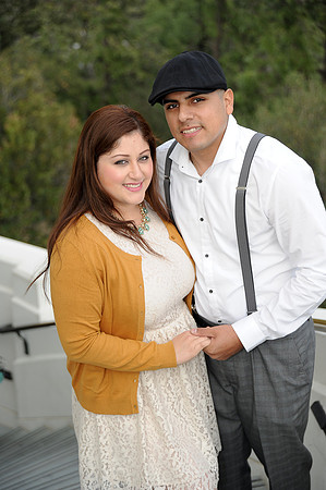 engagement pictures in Los Angeles observatory in Griffith park,