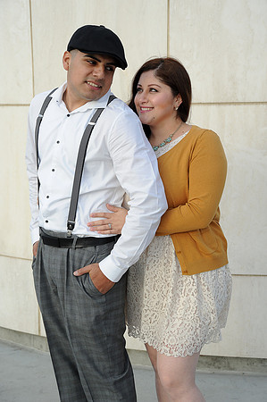 engagement pictures in Los Angeles observatory in Griffith park,