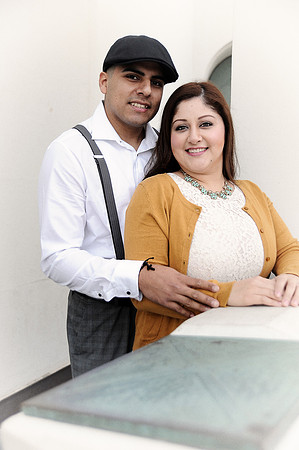 engagement pictures in Los Angeles observatory in Griffith park,