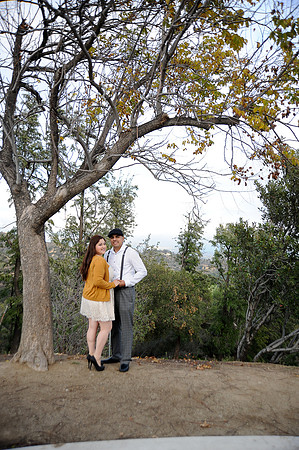 engagement pictures in Los Angeles observatory in Griffith park,