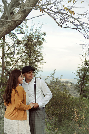 engagement pictures in Los Angeles observatory in Griffith park,