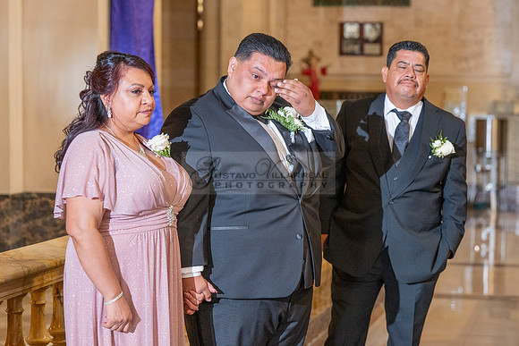 Leonardo and Samantha wedding ceremony at St Vincent de Paul Catholic Church in Los Angeles Ca, Reception at Marinaj Banquet Hall in Moreno Valley Ca, Gustavo Villarreal Photographer, videographer, 32
