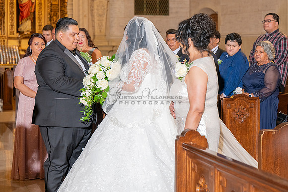Leonardo and Samantha wedding ceremony at St Vincent de Paul Catholic Church in Los Angeles Ca, Reception at Marinaj Banquet Hall in Moreno Valley Ca, Gustavo Villarreal Photographer, videographer, 32