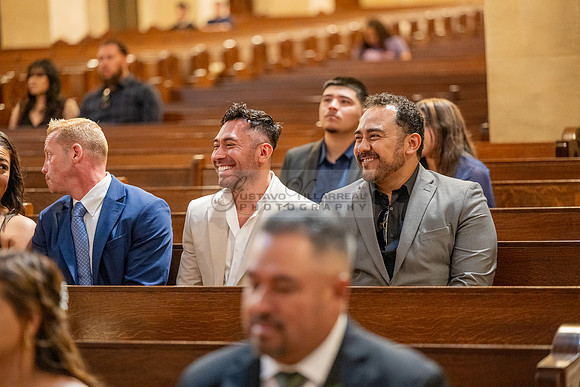 Leonardo and Samantha wedding ceremony at St Vincent de Paul Catholic Church in Los Angeles Ca, Reception at Marinaj Banquet Hall in Moreno Valley Ca, Gustavo Villarreal Photographer, videographer, 32