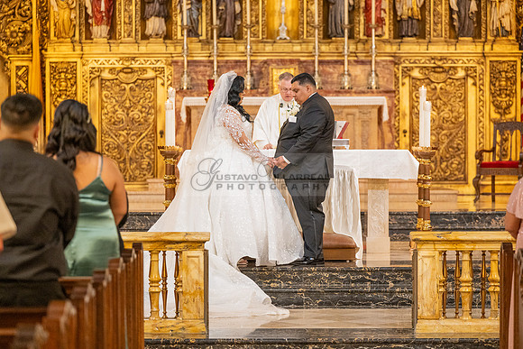 Leonardo and Samantha wedding ceremony at St Vincent de Paul Catholic Church in Los Angeles Ca, Reception at Marinaj Banquet Hall in Moreno Valley Ca, Gustavo Villarreal Photographer, videographer, 32
