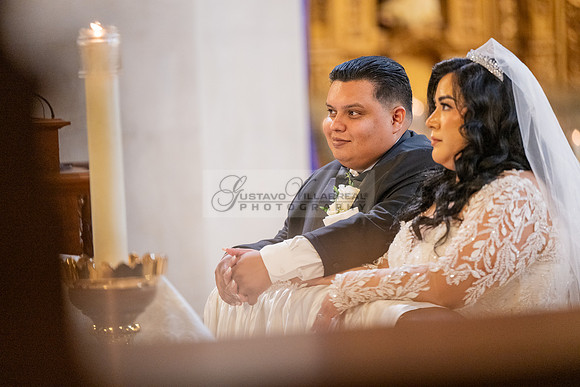 Leonardo and Samantha wedding ceremony at St Vincent de Paul Catholic Church in Los Angeles Ca, Reception at Marinaj Banquet Hall in Moreno Valley Ca, Gustavo Villarreal Photographer, videographer, 32