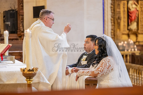 Leonardo and Samantha wedding ceremony at St Vincent de Paul Catholic Church in Los Angeles Ca, Reception at Marinaj Banquet Hall in Moreno Valley Ca, Gustavo Villarreal Photographer, videographer, 32
