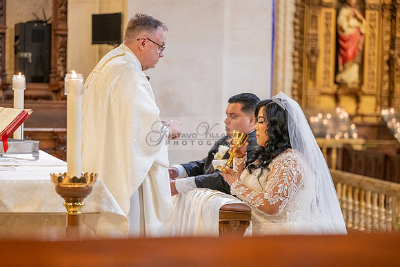 Leonardo and Samantha wedding ceremony at St Vincent de Paul Catholic Church in Los Angeles Ca, Reception at Marinaj Banquet Hall in Moreno Valley Ca, Gustavo Villarreal Photographer, videographer, 32