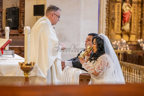 Leonardo and Samantha wedding ceremony at St Vincent de Paul Catholic Church in Los Angeles Ca, Reception at Marinaj Banquet Hall in Moreno Valley Ca, Gustavo Villarreal Photographer, videographer, 32