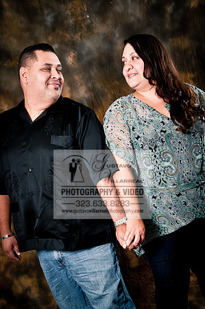 Engagement photography in Montebello Studios, Los Angeles, Orang
