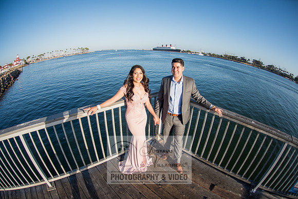 Alejandro and Monique engagement photos at Long beach Harbor Lighthouse, 323-633-8283, www.gustavovillarreal.com