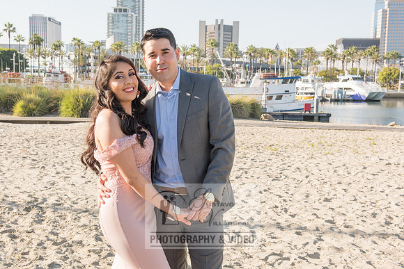 Alejandro and Monique engagement photos at Long beach Harbor Lighthouse, 323-633-8283, www.gustavovillarreal.com