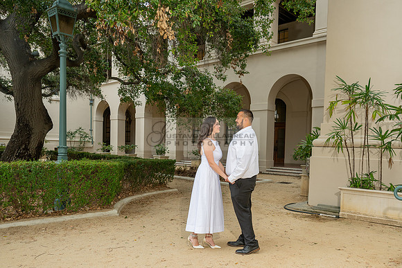 Steven and Natalie engagement, wedding photos in Pasadena City Hall, Pasadena Ca, Gustavo Villarreal Photography, videographer, 323-633-8283, www.gvphotoandvideo.com