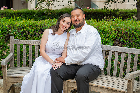 Steven and Natalie engagement, wedding photos in Pasadena City Hall, Pasadena Ca, Gustavo Villarreal Photography, videographer, 323-633-8283, www.gvphotoandvideo.com