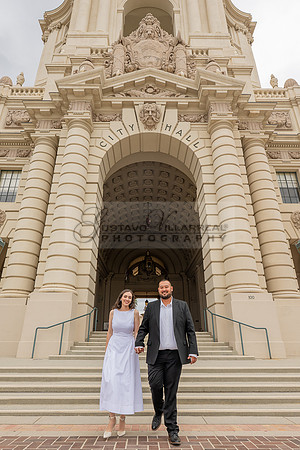 Steven and Natalie engagement, wedding photos in Pasadena City Hall, Pasadena Ca, Gustavo Villarreal Photography, videographer, 323-633-8283, www.gvphotoandvideo.com