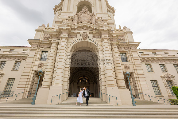 Steven and Natalie engagement, wedding photos in Pasadena City Hall, Pasadena Ca, Gustavo Villarreal Photography, videographer, 323-633-8283, www.gvphotoandvideo.com